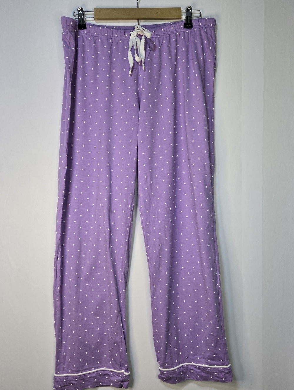 PAJAMAGRAM Women Suze L 2-pc Lavender Polka Dot Pajama Set, NWOT - Picture 7 of 10